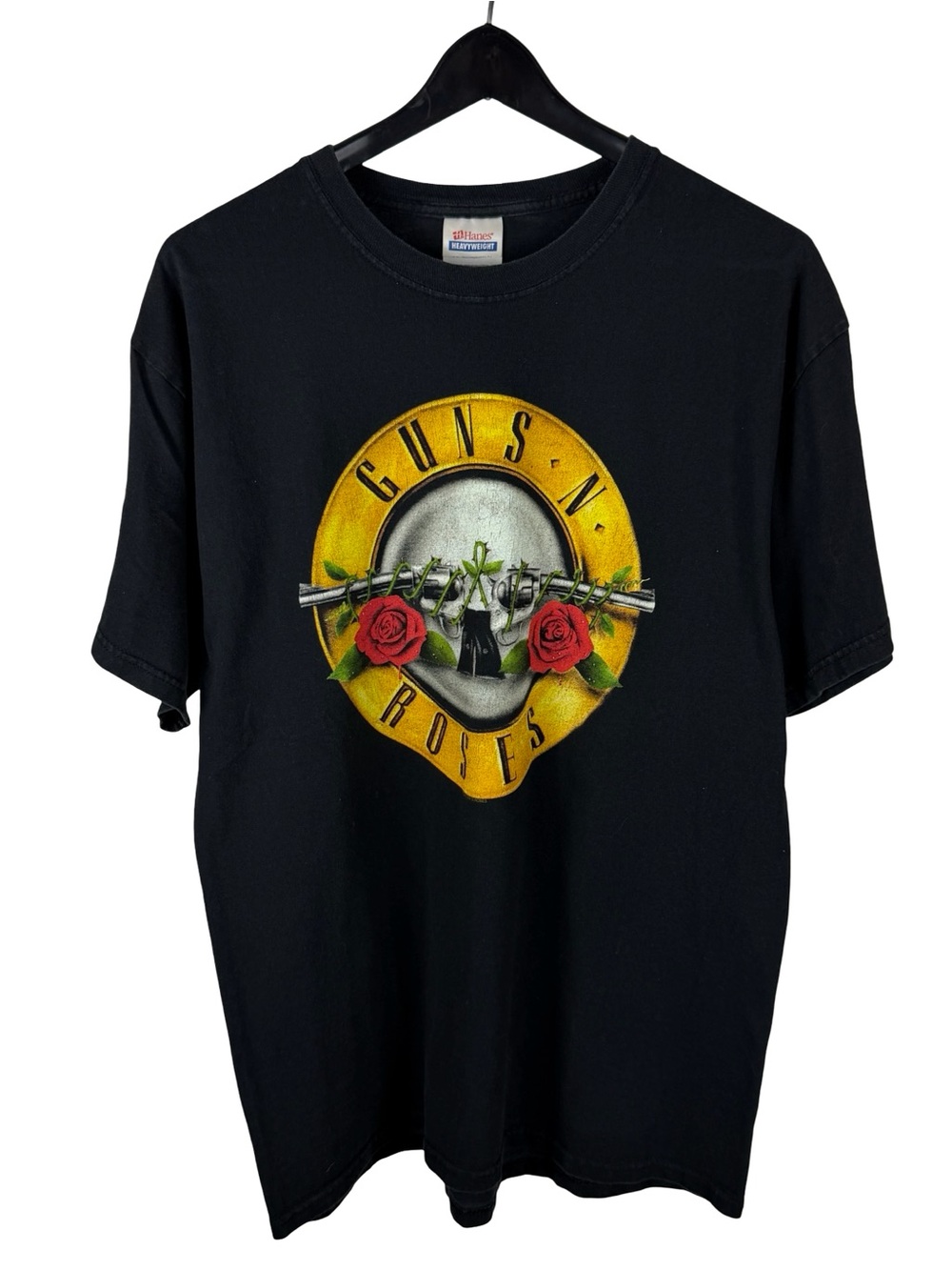 Vintage 2004 Guns N Roses Rock Metal Band Graphic Black Shirt Size L